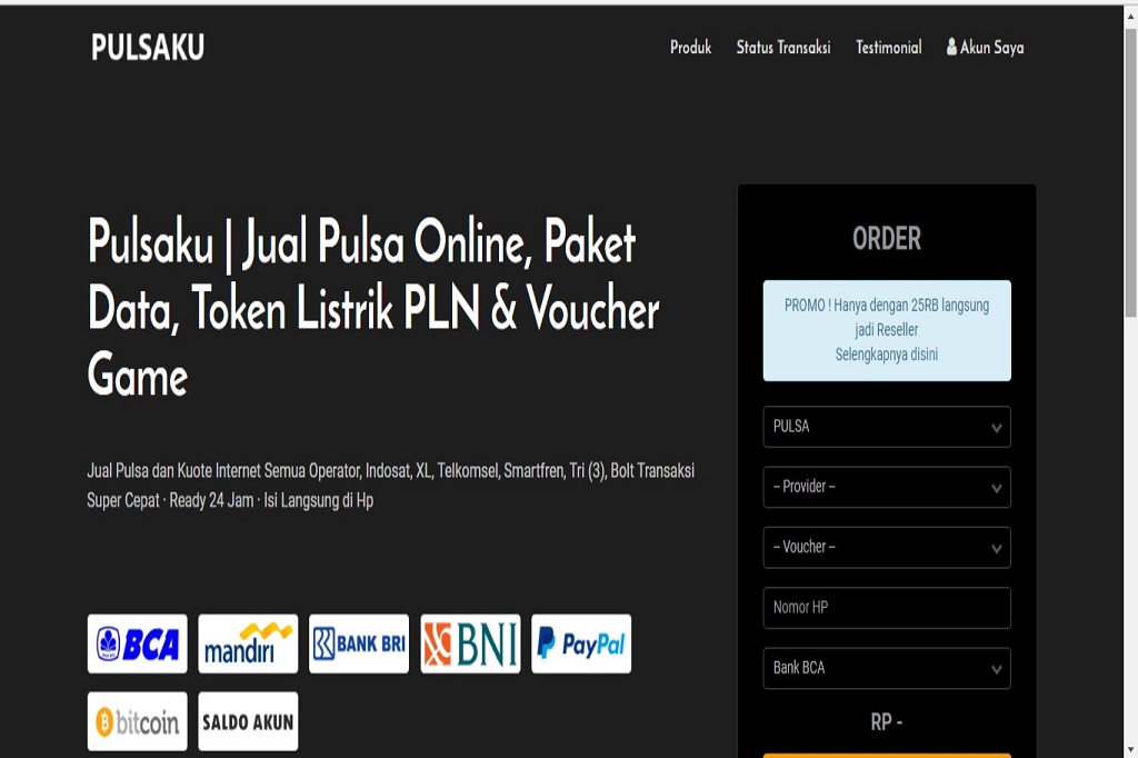 PULSAKU SIAP BERI LAYANAN PULSA ONLINE 24 JAM NONSTOP