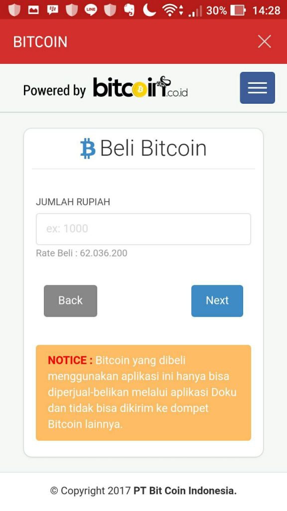 KERJASAMA BITCOIN INDONESIA DENGAN DOKU UNTUK JUAL-BELI BITCOIN