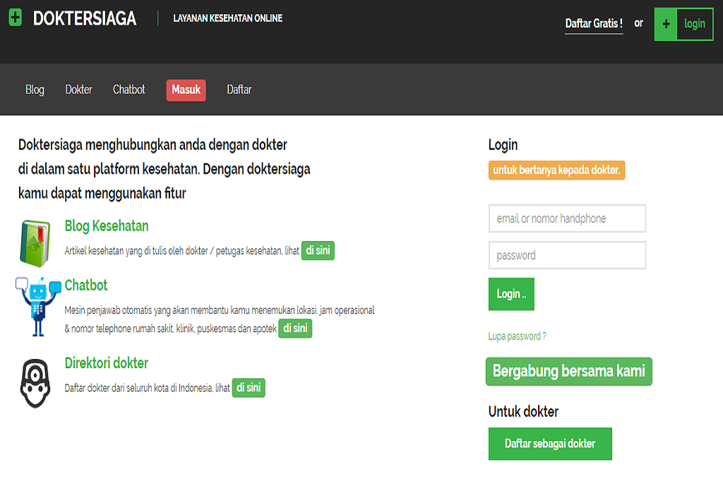 MUDAHKAN PENGGUNA, DOKTERSIAGA KELUARKAN FITUR CHATBOT KESEHATAN