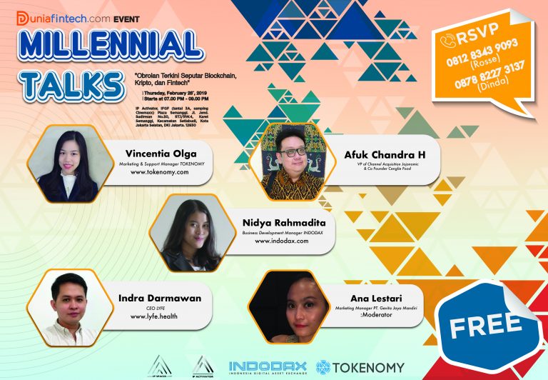 Ikuti Event Talkshow Millennial Talks Fintech, Blockchain & Kripto