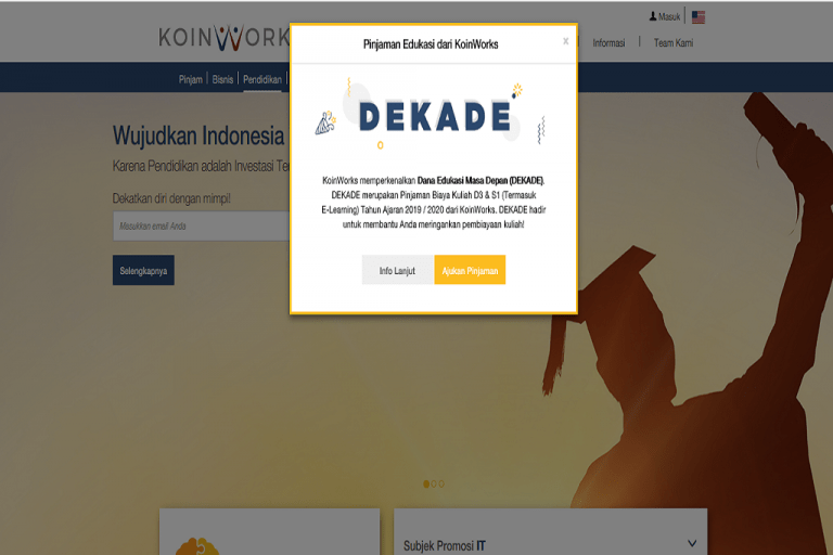 Dekade Berikan Pinjaman, Bantu Wujudkan Pendidikan Impian