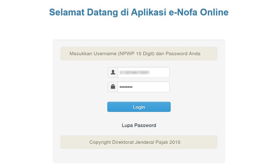 e-nofa online adalah