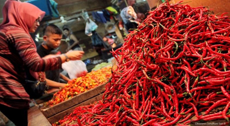 harga bahan pokok cabai merah dan telur