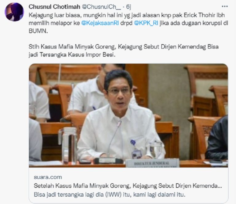 Terbongkar Kemungkinan Alasan Erick Thohir Lebih Pilih Lapor Kejagung Daripada KPK