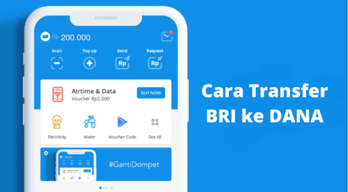 Transfer dari Bank BRI ke DANA