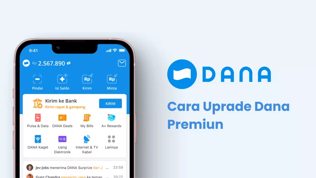 cara upgrade dana premium terbaru 2024