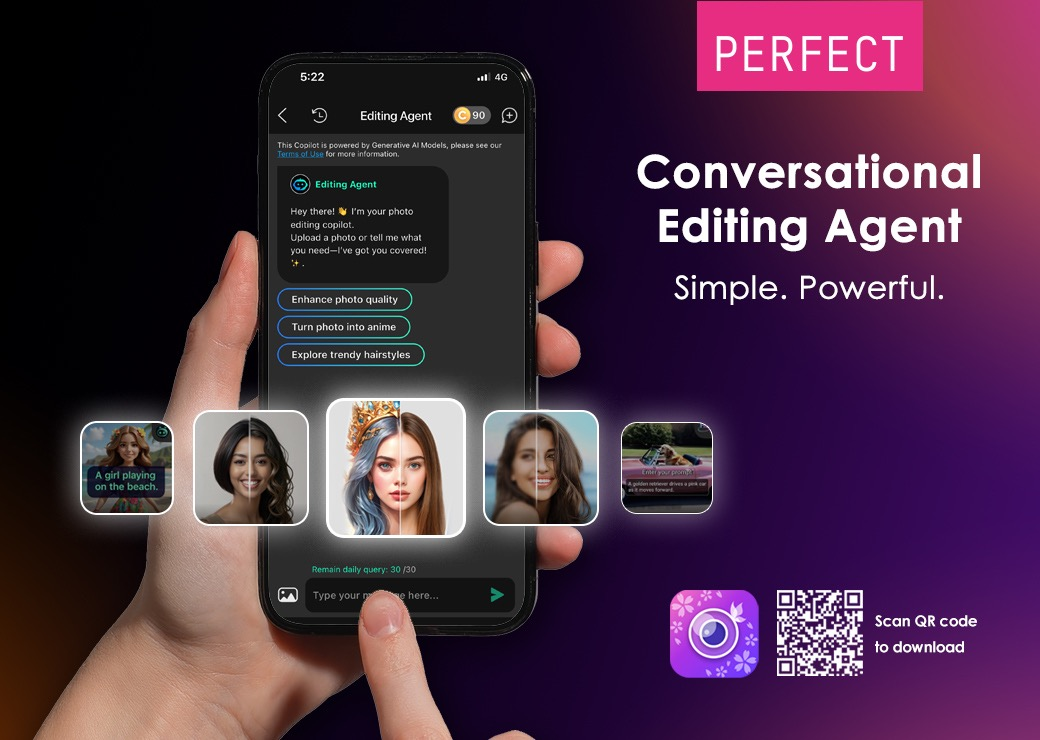 Perfect Corp. menggunakan teknologi AI editing foto dalam mengembangkan bisnisnya.