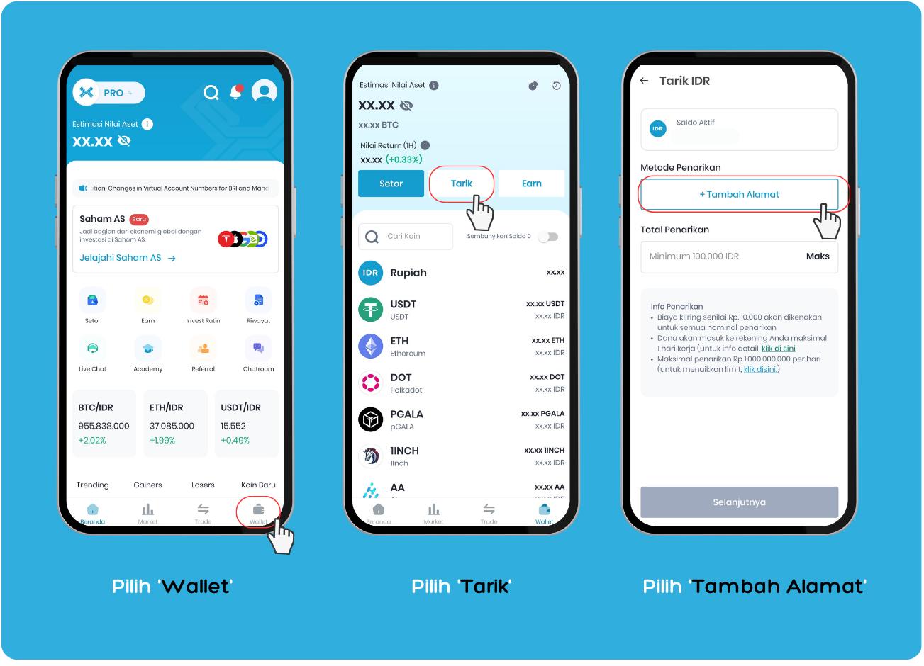 cara withdraw indodax ke dana